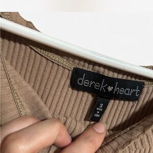 Derek Heart Ribbed Knit in Brown Dress
